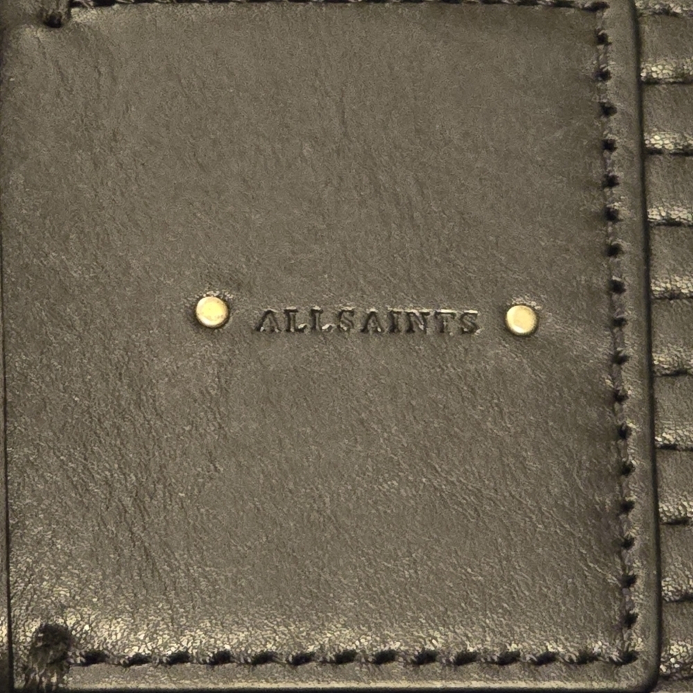 All Saints Stylish Black Leather Belt 100% Leather - Picture 2 of 7